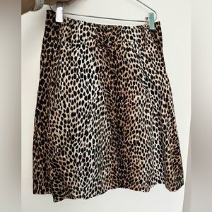 Black White House Market leopard print skirt